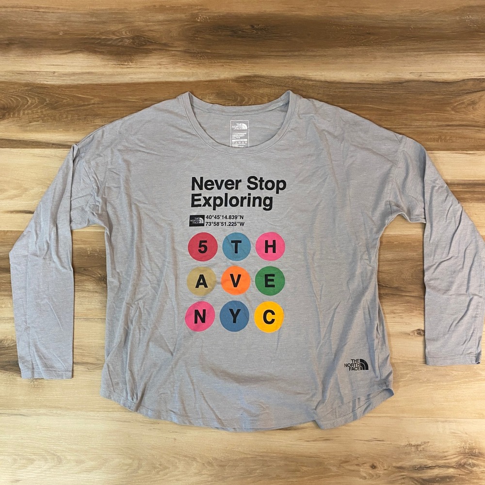 The North Face Gray Long Sleeve Tee